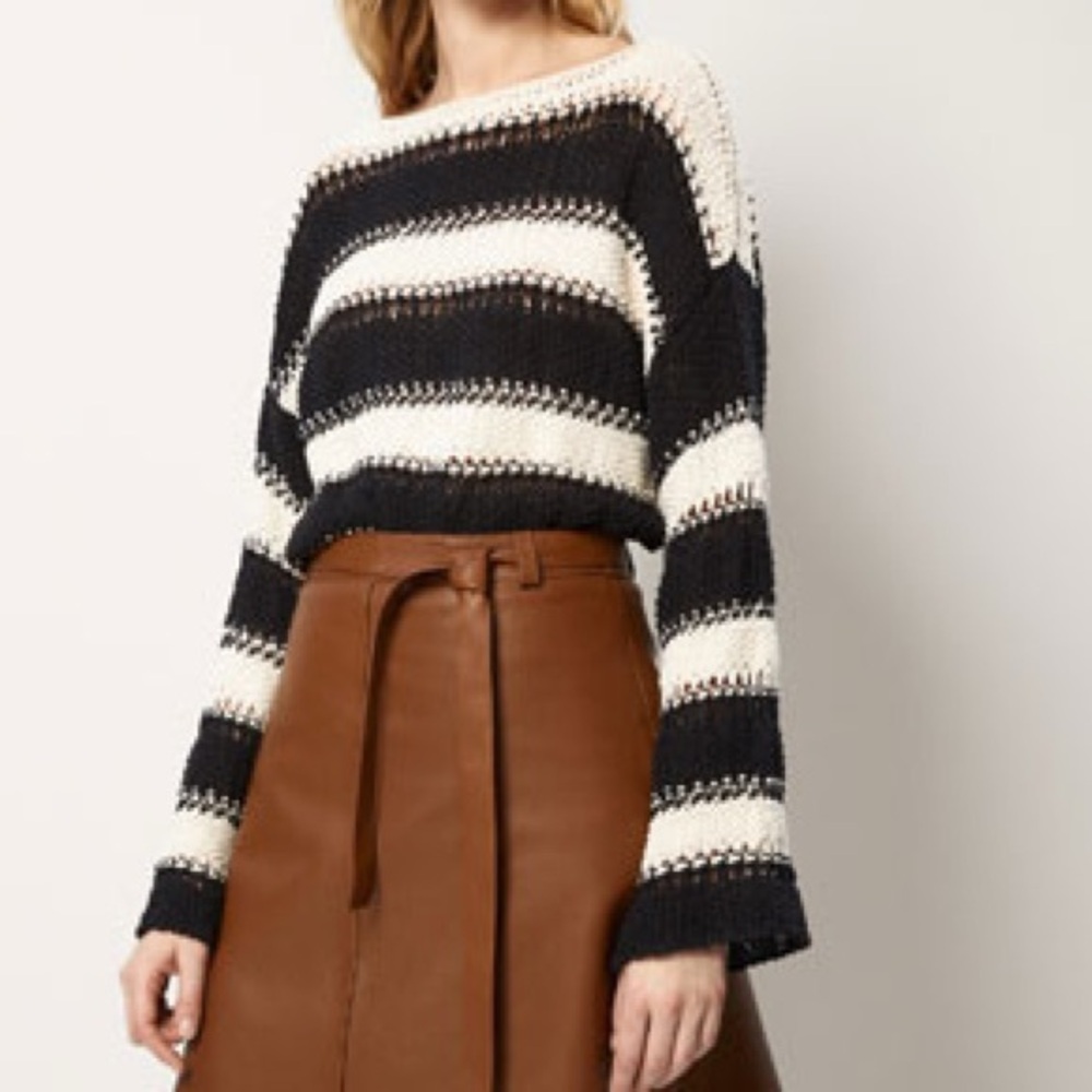 Massimo Dutti Striped Knit Sweater Large